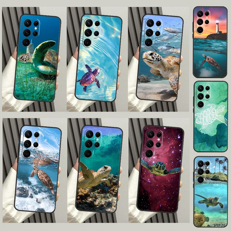 Nette Cartoon Turtles Fall Für Samsung Galaxy S23 S22 Ultra S20 S21 FE S9 S10 Hinweis 10 Plus Hinweis 20 ultra Abdeckung
