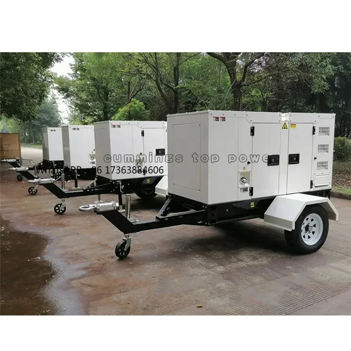 Shangchai Movebale Trailer Type Portable Genset 60HZ 20KW Silent Generator WEICHAI Engine
