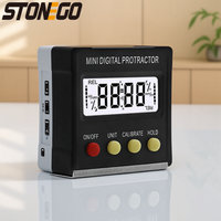 360 Degree Mini Digital Protractor Inclinometer Electronic Level Box Magnetic Base Measuring Tools Include Battery