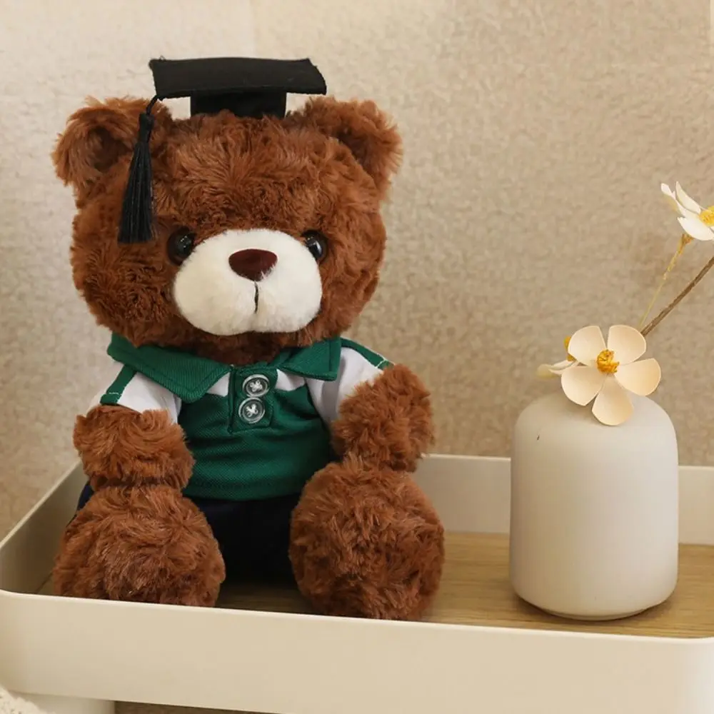 

Stuffed Doctor Cap Graduation Bear Doll with Doctorial Hat Cartoon Bachelor Bear Sitting 23cm Sitting Bear Toys