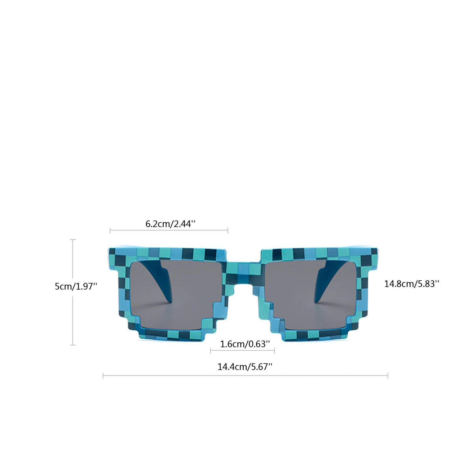 Divertenti occhiali da sole con montatura a mosaico e materiale per PC Protezione UV Occhiali con montatura quadrata Occhiali da sole divertenti per bambini Lentes