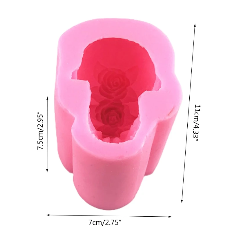 3d crânio resina epóxi molde decoração para casa ornamentos molde silicone diy artesanato molde fundição vela