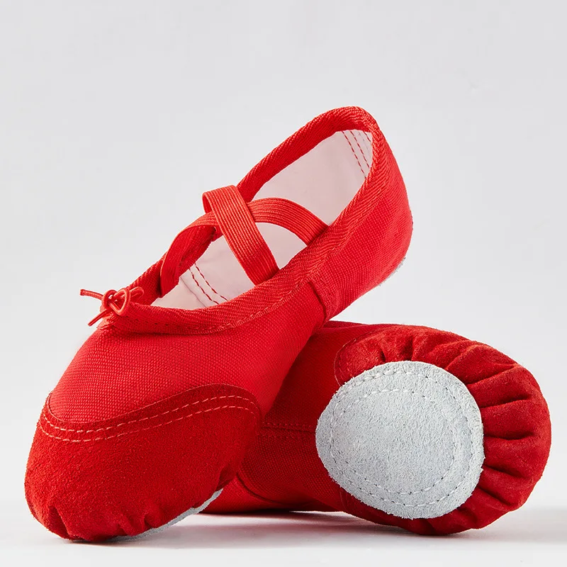 Canvas Ballet Dance Shoes for Girls Women Split Sole Slippers with Elastic Band for Practice Ballet Shoes for Girls Women Canvas