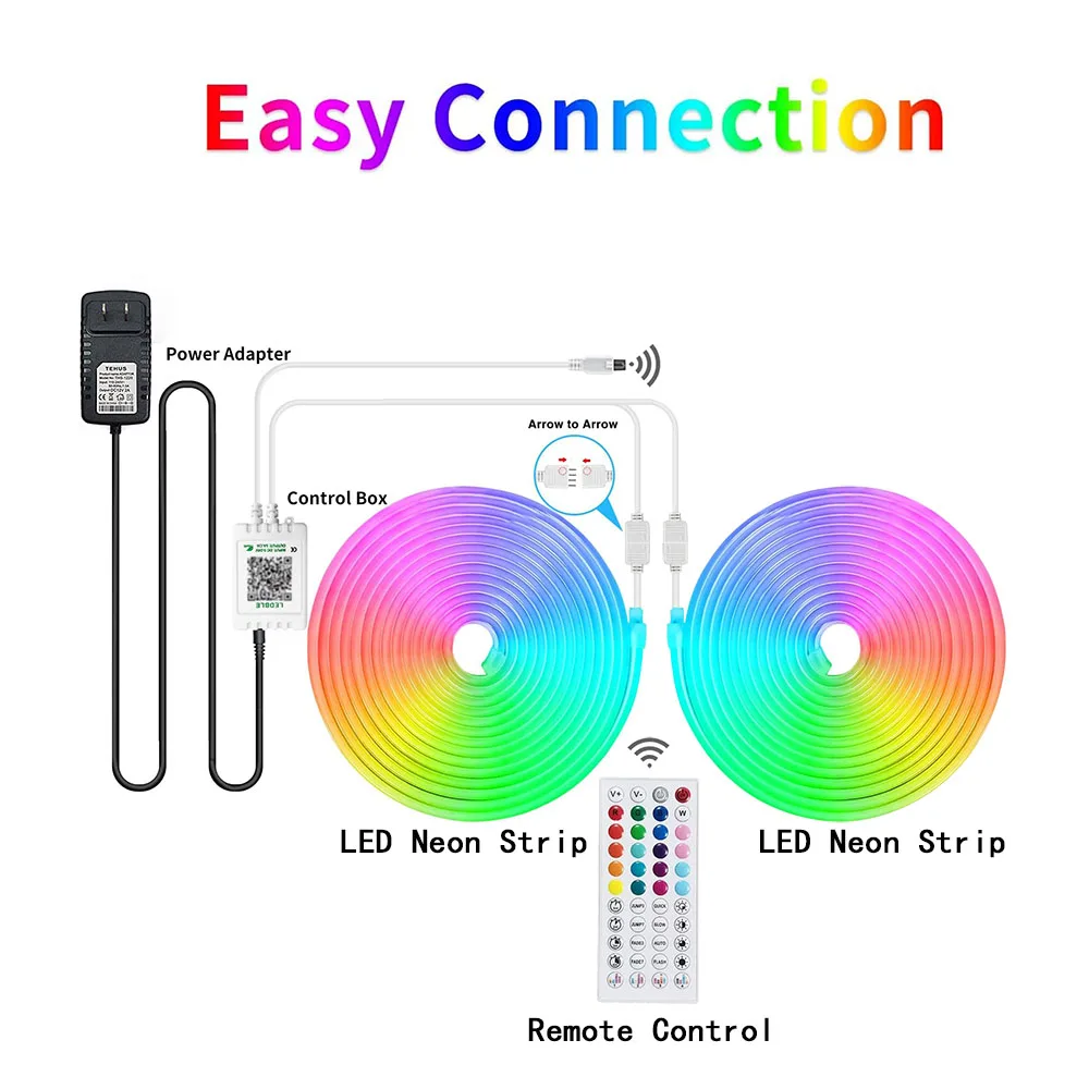 Neon RGB lampka LED, wodoodporna taśma Neon LED 24V 5M 30M z aplikacją Bluetooth i pilotem do domowe lampki dekoracyjne