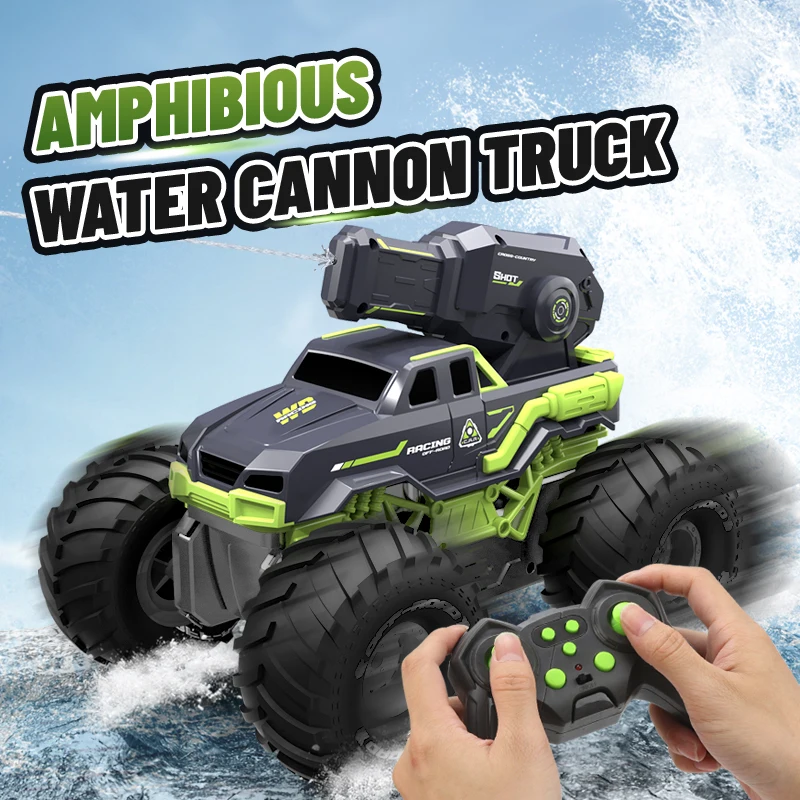 DWI Water speelgoed RC Auto 2.4G Afstandsbediening Amfibische Speelgoed Voertuig voor Kinderen met Water Schieten en Stunt Actie kids gift