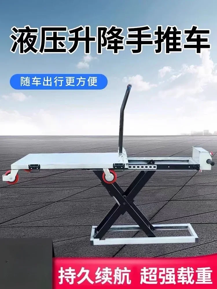Truck trolley handling loading and unloading electric hydraulic lift flatbed truck
