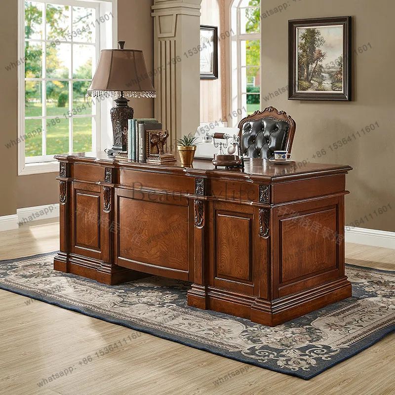 

American desk Solid wood computer Home writing desk