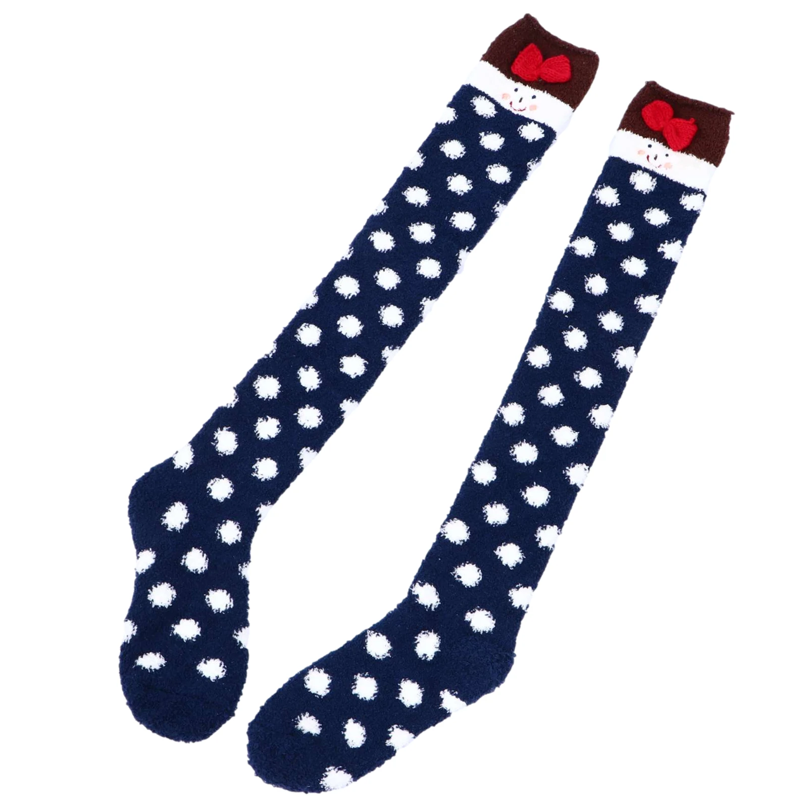 

Round Dot Socks Girls Knee Long Tube Polyester Christmas Stockings Warm Fuzzy Soft St Size Sneakers Canvas Flats Loafers