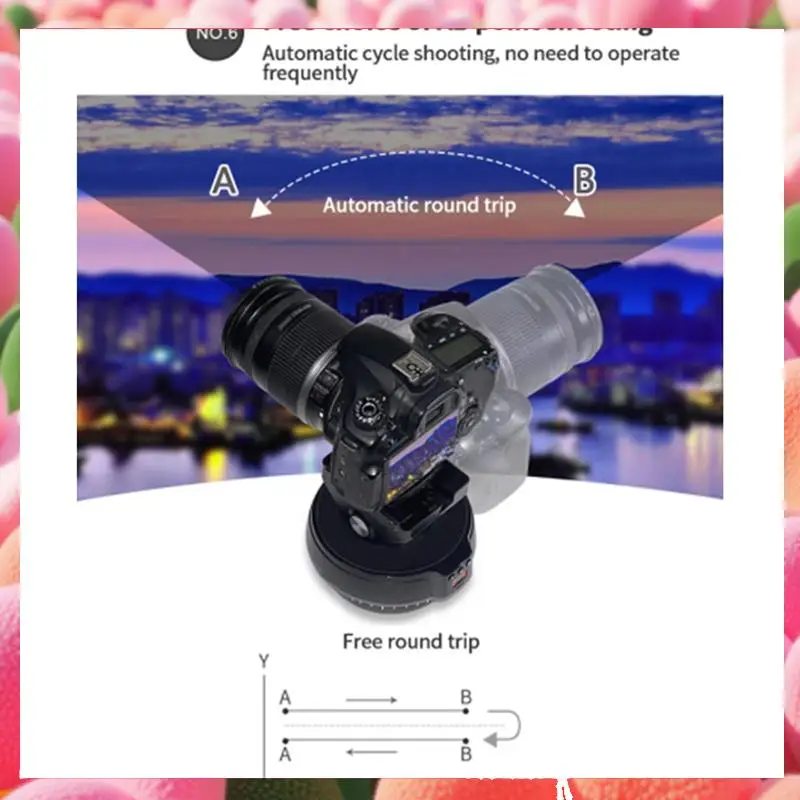 

YT-1200 Rotation Panoramic Remote Control Pan Tilt Pan Tilt Black For Phones Cameras-ABJU