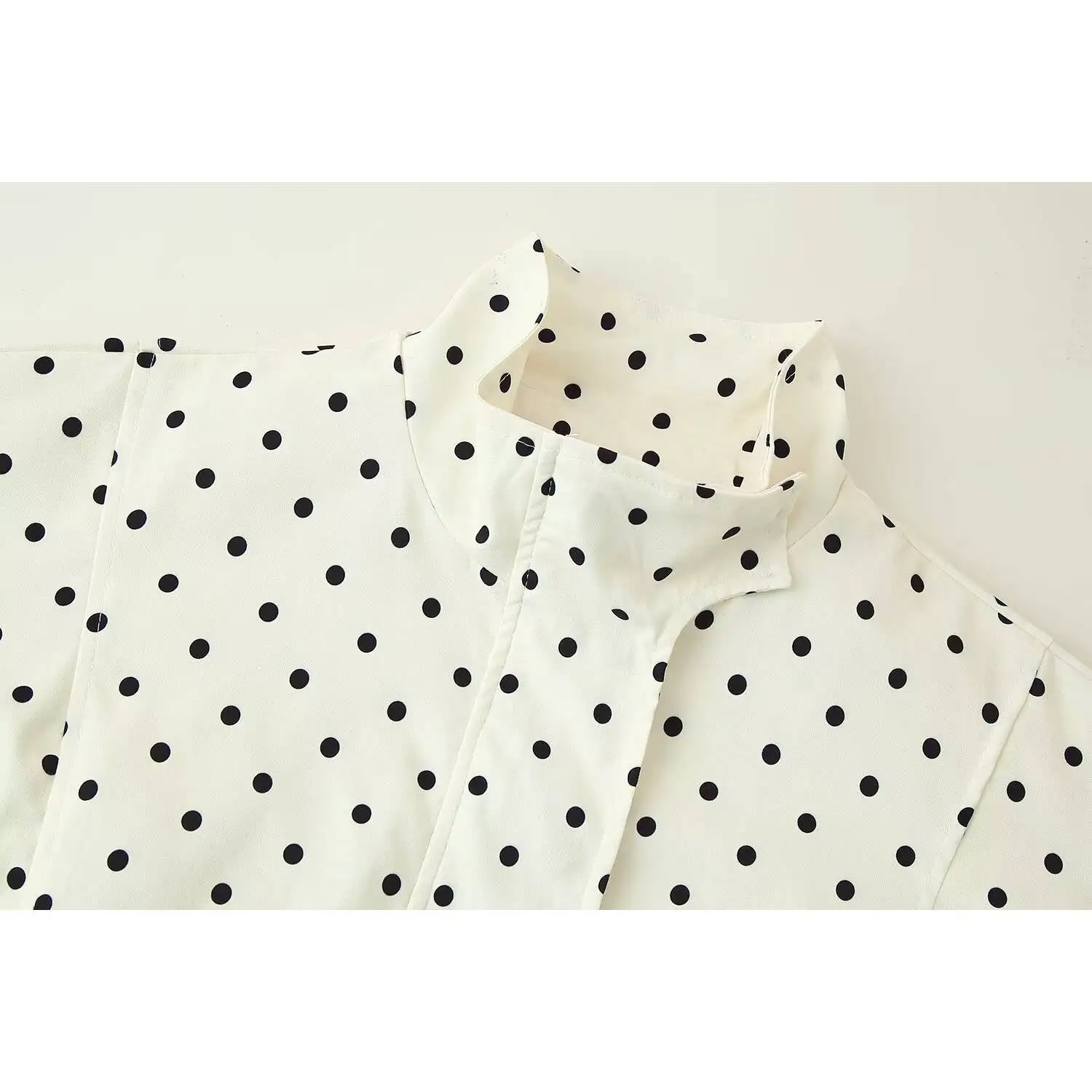 Faionable lunares Jaet ort Sve cuerpo largo prendas de vestir exteriores para mujer otoño nueva ropa de mujer Sle fibra de poliéster versátil