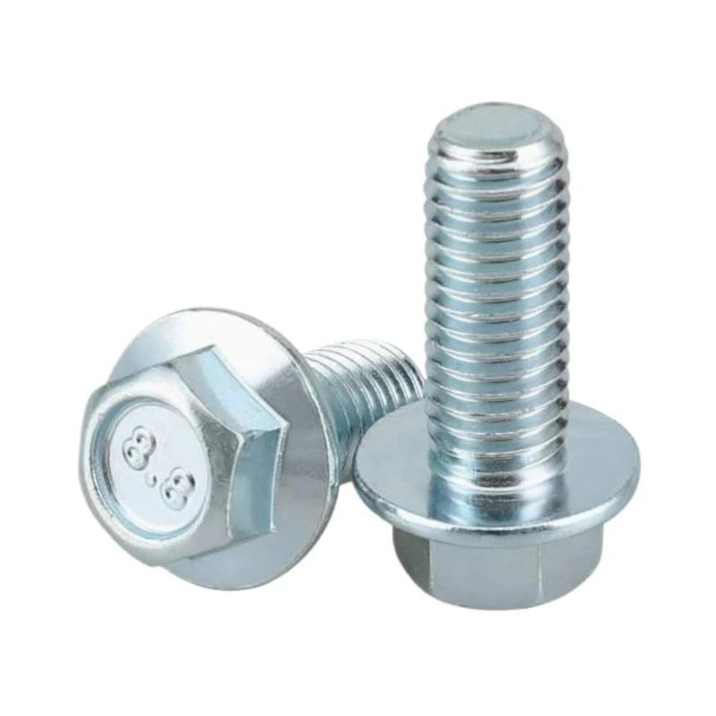 5-100 pièces M5 M6 M8 M10 M12 GB5787 boulons à bride hexagonale externe 8.8 Grade zingué vis à bride hexagonale filetage complet/demi