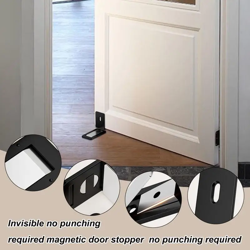 

Магнитный дверной стопор, дверной фиксатор, держатель без сверления, дверной стопор, настенная защита, сильный магнит, дверной стопор для нижней части двери