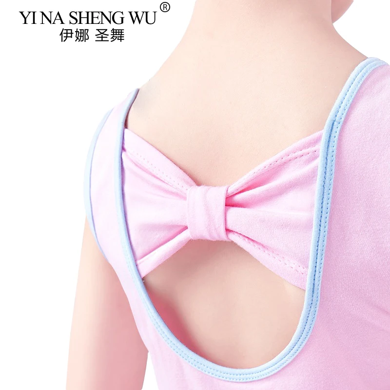 New Children Ballet Dance Wear Chinese Classical Style Ballet Dance Leotard Children Girls Pink Short Sleeve Leotard Dance Wear