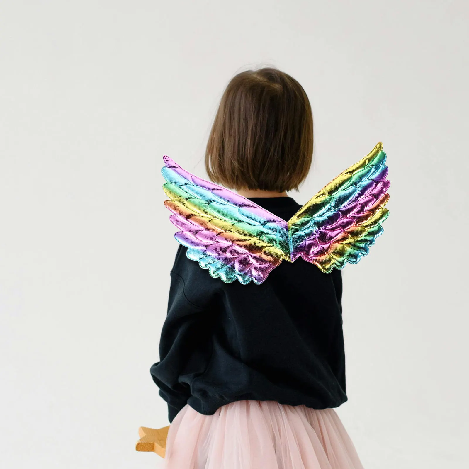 Kids Unicorn Costume for Girls Unicorn Princess Outfit with Headband Wings Studio Photo Party School Performance Costume Dress