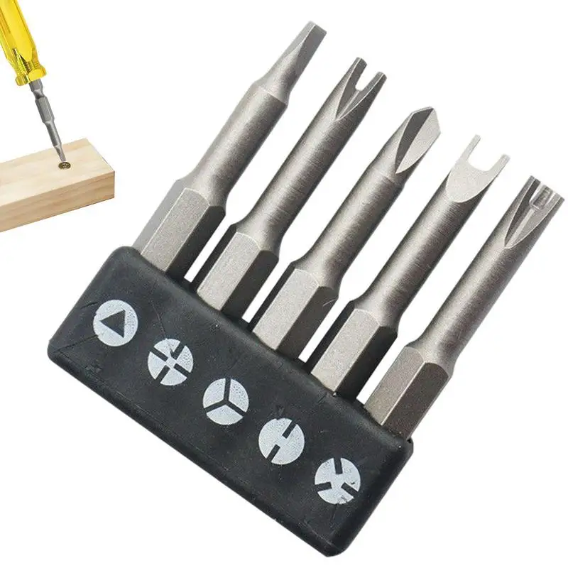 5Pcs Special-shaped Screwdriver Set U-shaped Y-Type Triangle Inner CrossThree Points Screwdriver Bit Tool for Home, Workers