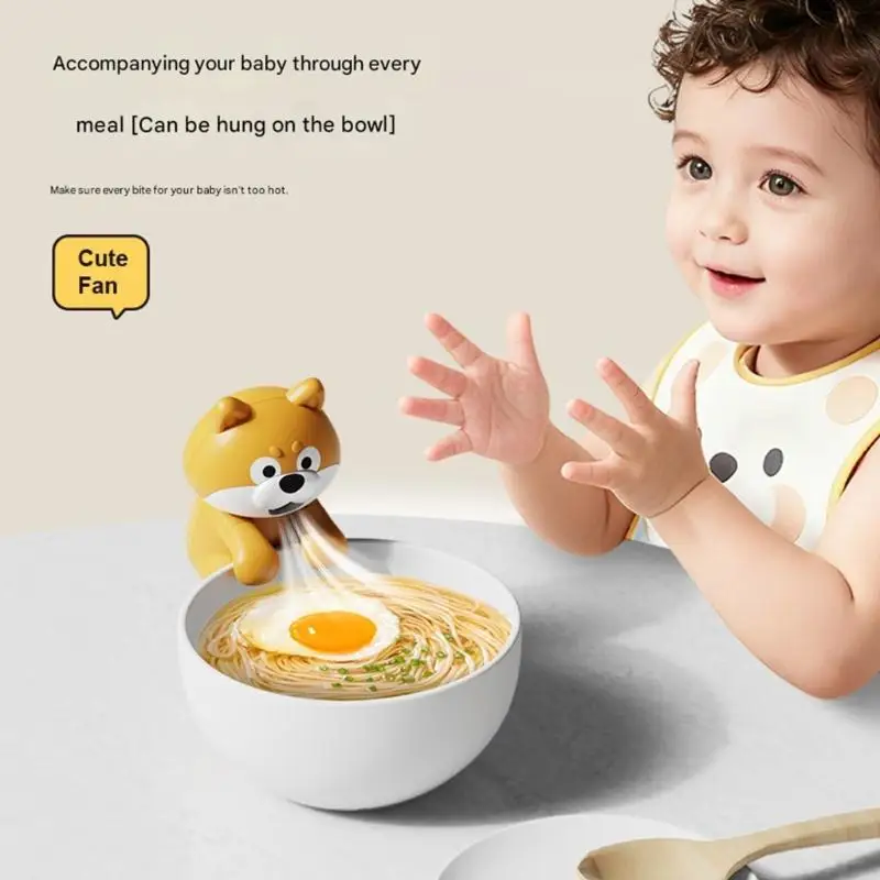 (1 pièces) ventilateur à clipser pour tasse bol, accessoire refroidissement soufflant d'air en forme chien pour bureau