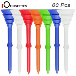 60 Pcs Upgrade Big Cup Golf Tees Plastic  83mm Reduce Friction Bulk Reusable Colors Tee Ball Holder Accessories