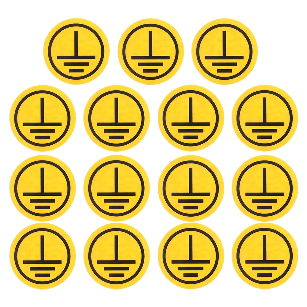 15pcs Electric Warning Stickers Safety Labels Accident Prevention Environment Prominent Identification PP