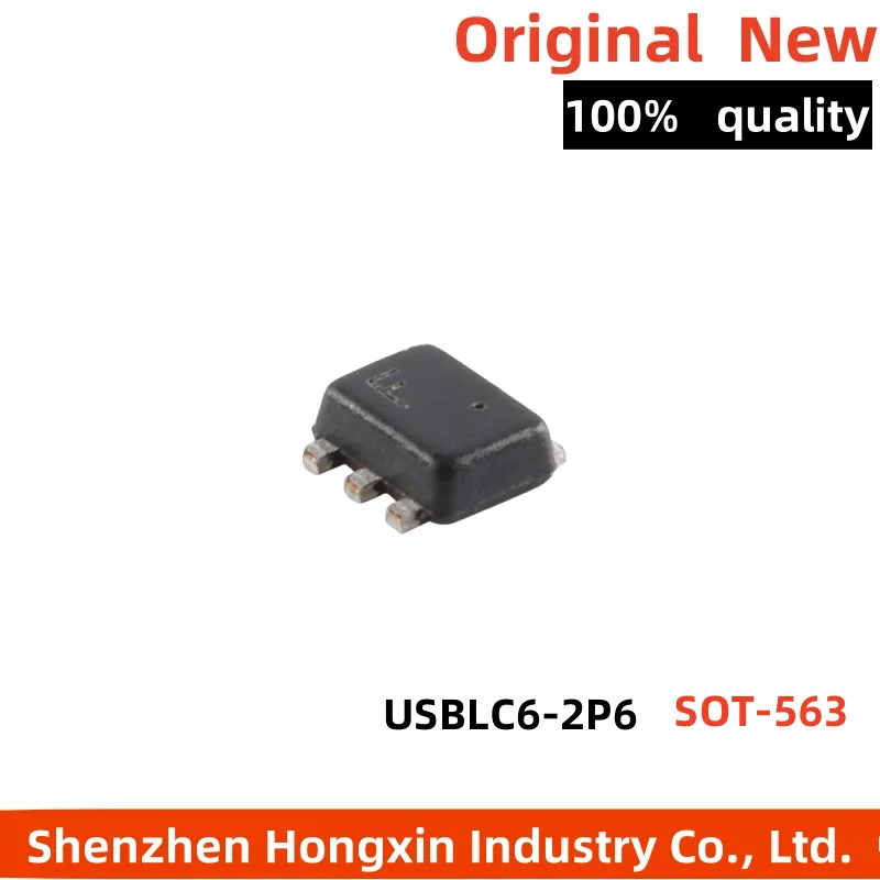 

10 pieces ESD protection chip for USBLC6-2P6 SOT-563 USB2.0 high-speed interface