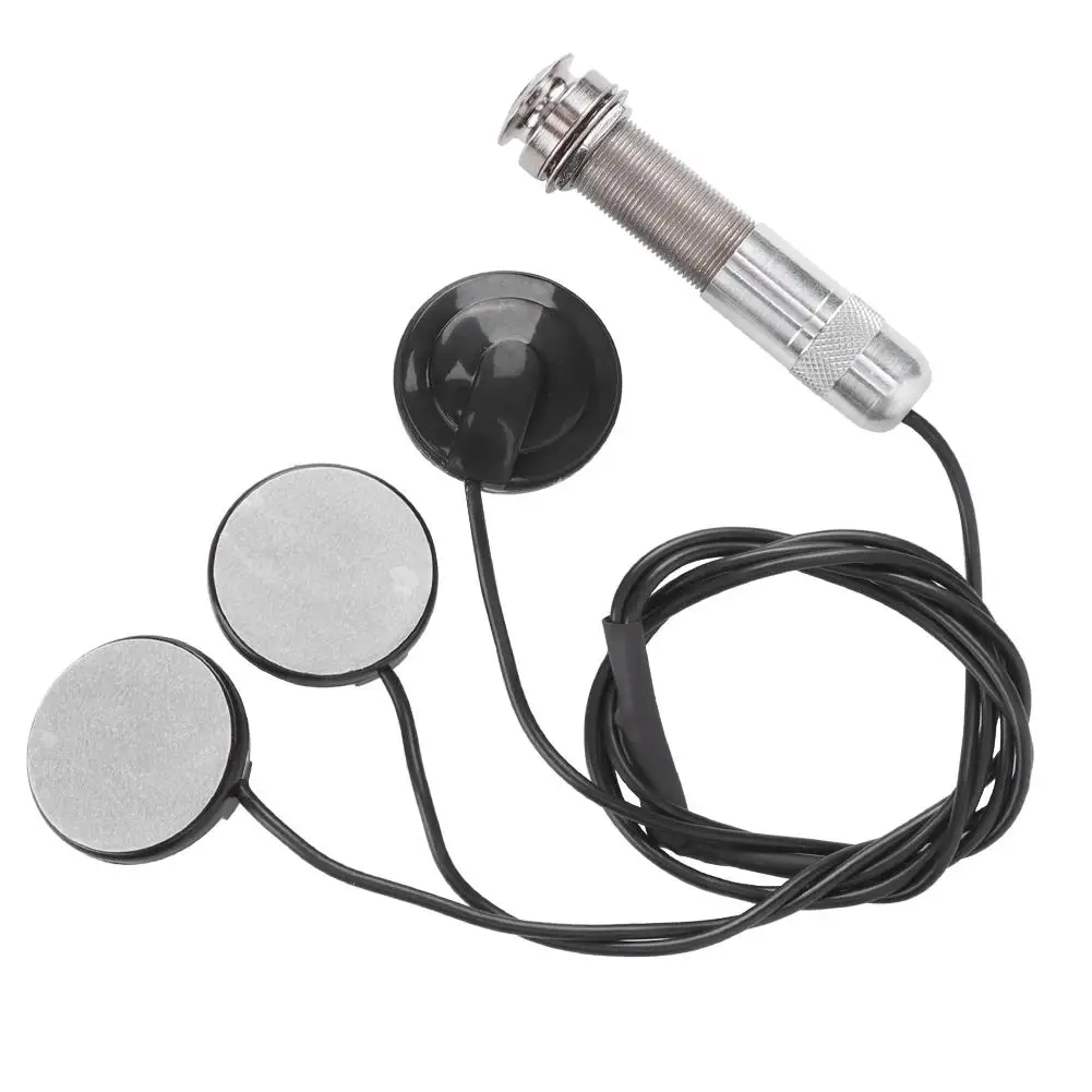 6.35mm Piezo Pickup Transducer Set for guitar Ukulele Instruments  3 Sensors, Musical Accessory image 3