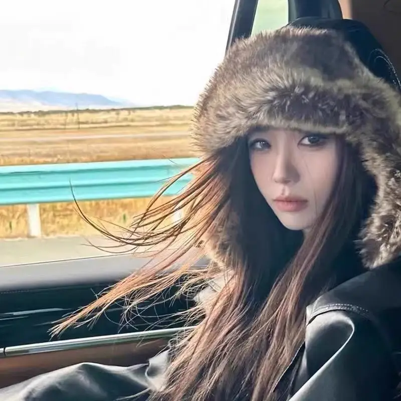 Russo Caldo Protezioni Per Le Orecchie Cappelli Unisex Trapper Bomber Cap Uomo Donna Trapper Cap Aviator Trooper Paraorecchie In Pelliccia Sintetica Paraorecchie Cappello