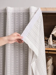 1pc white relief romantic curtain, no drill installation dust-proof self-adhesive door frame living room bedroom living room