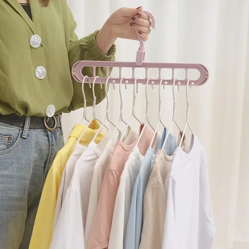 1/2pcs Magic Multi-port Support Hangers for Clothes Drying Rack Multifunction Plastic Clothes Rack Drying Hanger Storage Hangers