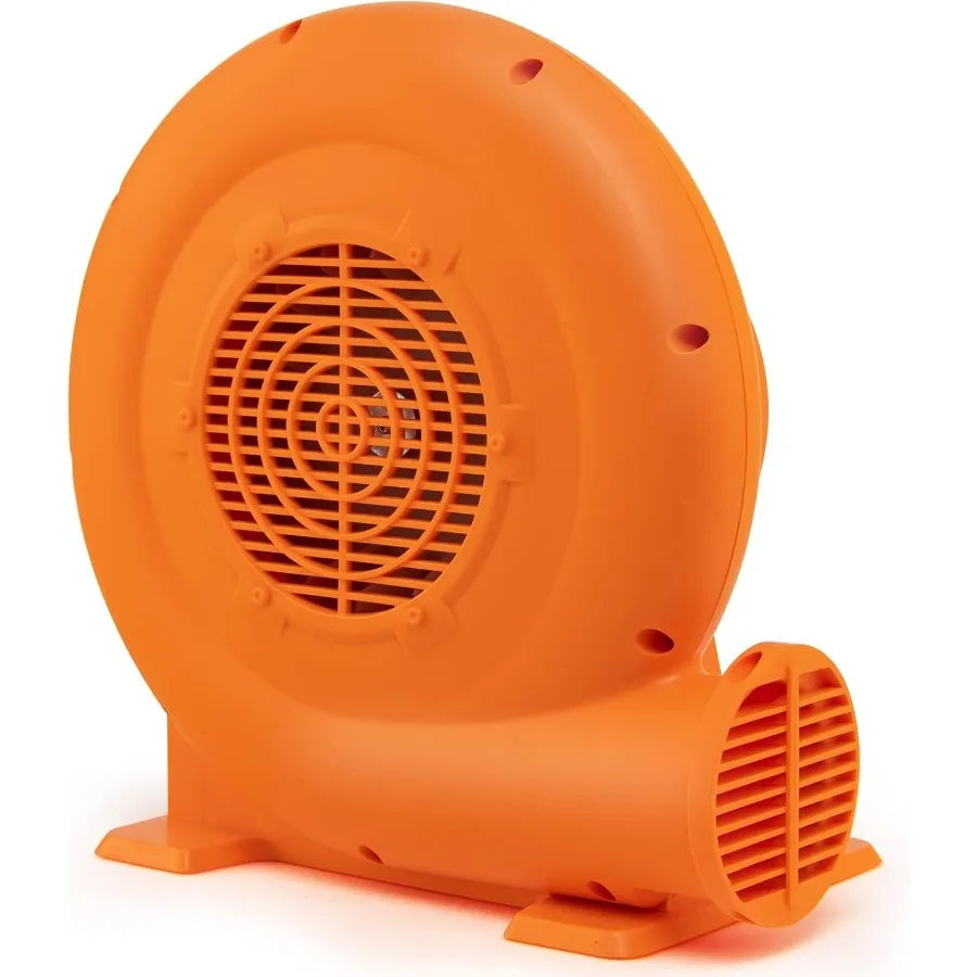 

1.0HP Air Blower for Bounce House with 25FT SJTW Wire and Stakes GFCI Plug ETL Certified 750W Powerful Motor Orange Colored Inf