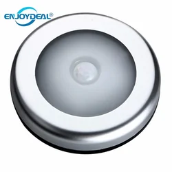 1/ 6PCS 6 LED PIR Body Motion Sensor Activated Wall Light Night Light Induction Lamp Closet Corridor Cabinet Sensor Lights Lamps