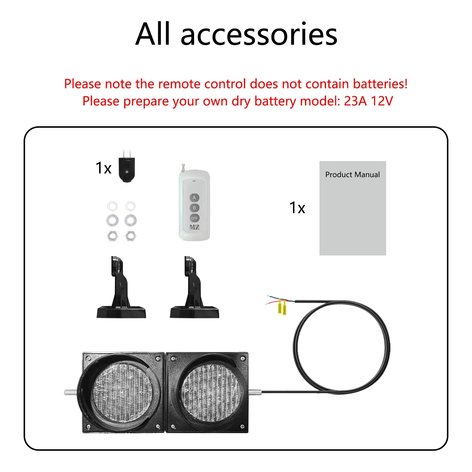 Controle remoto de semáforo, 4 polegadas (100mm), lâmpada de luz AC85-265V Stop/Go, caixa de PC, controle remoto de semáforo resistente à água