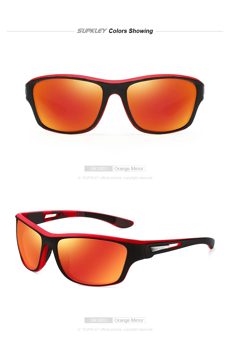 Supkley Männer polarisierte bunte Sonnenbrille Mode Sport Sonnenbrille uv400 Männer Frauen Bergsteiger brille – Detail 11