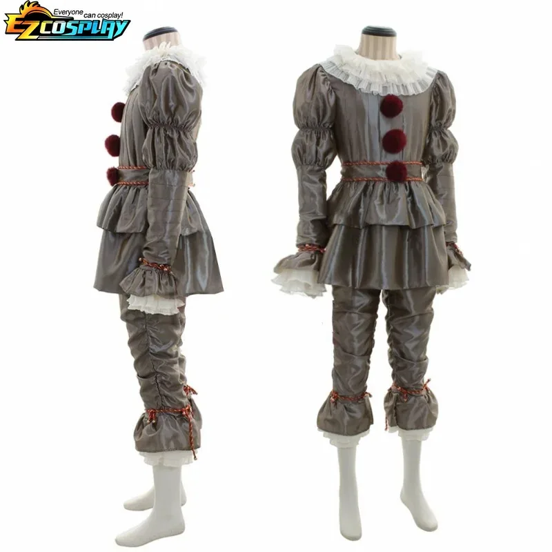 愛情のある家族 大人 子供 - デラックス ハロウィン ピエロ コスチューム 怖いメイク コスプレ 2025 新しい