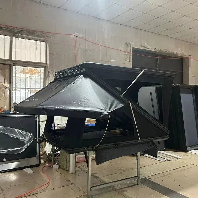 weight Triangle Hardshell Roof Tent Clamshell Rooftop Tent 2 Person Aluminum Car Camping Hard Shell Roof Top Tent