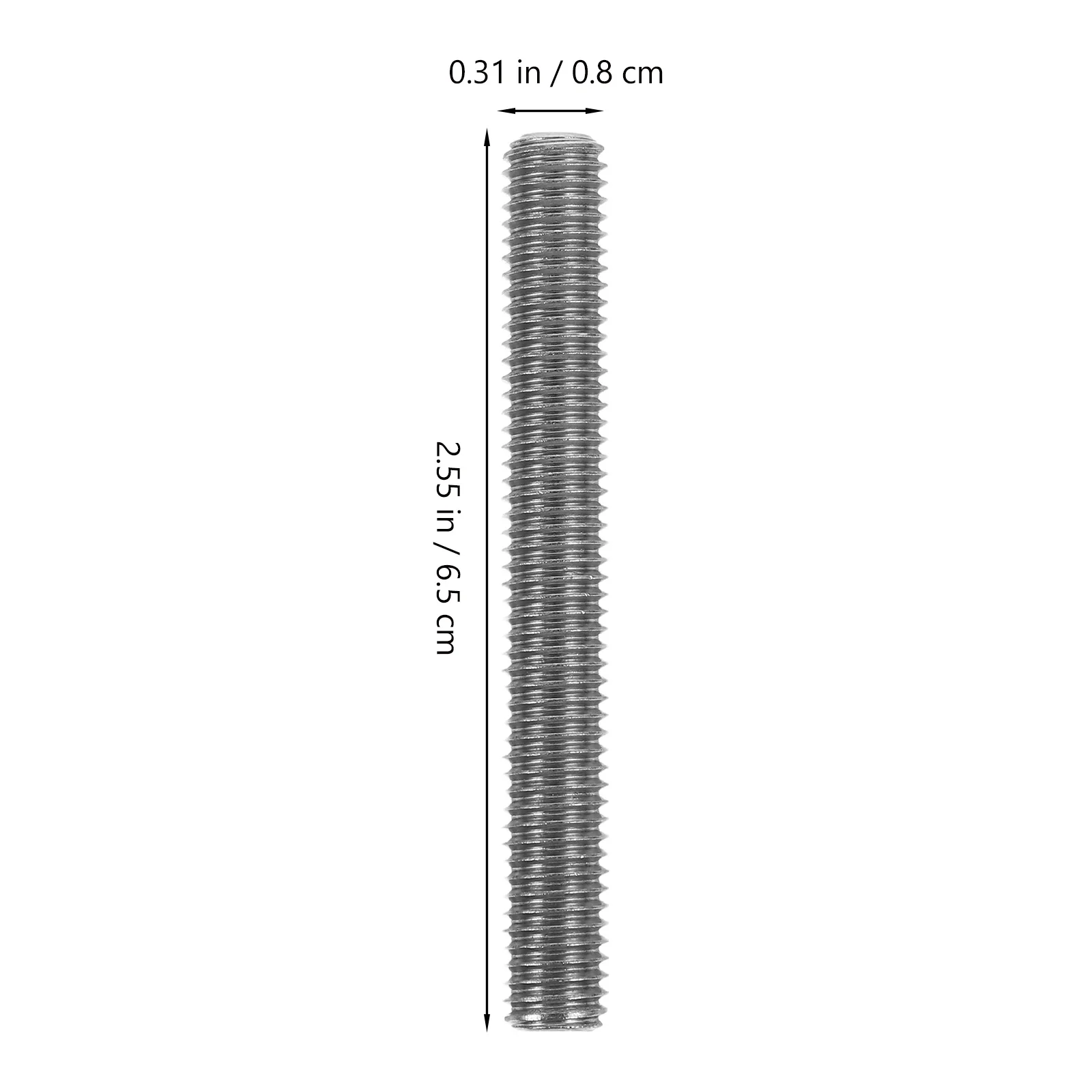 4 قطعة قضبان ملولبة بالكامل من الفولاذ المقاوم للصدأ، مشاريع إصلاح البناء الدقيقة المتينة، استخدام متعدد الاستخدامات، ترصيع ملولب #6