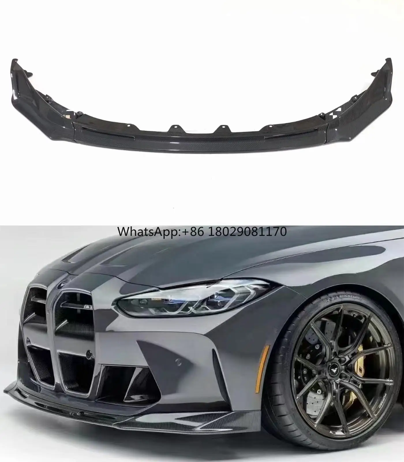 V Stil trockene Kohle faser Front stoßstange Spoiler Lippe für BMW m3 m4 g22 g23 g80 g82 g83 2021 Front lippe csl Stil mp Stil