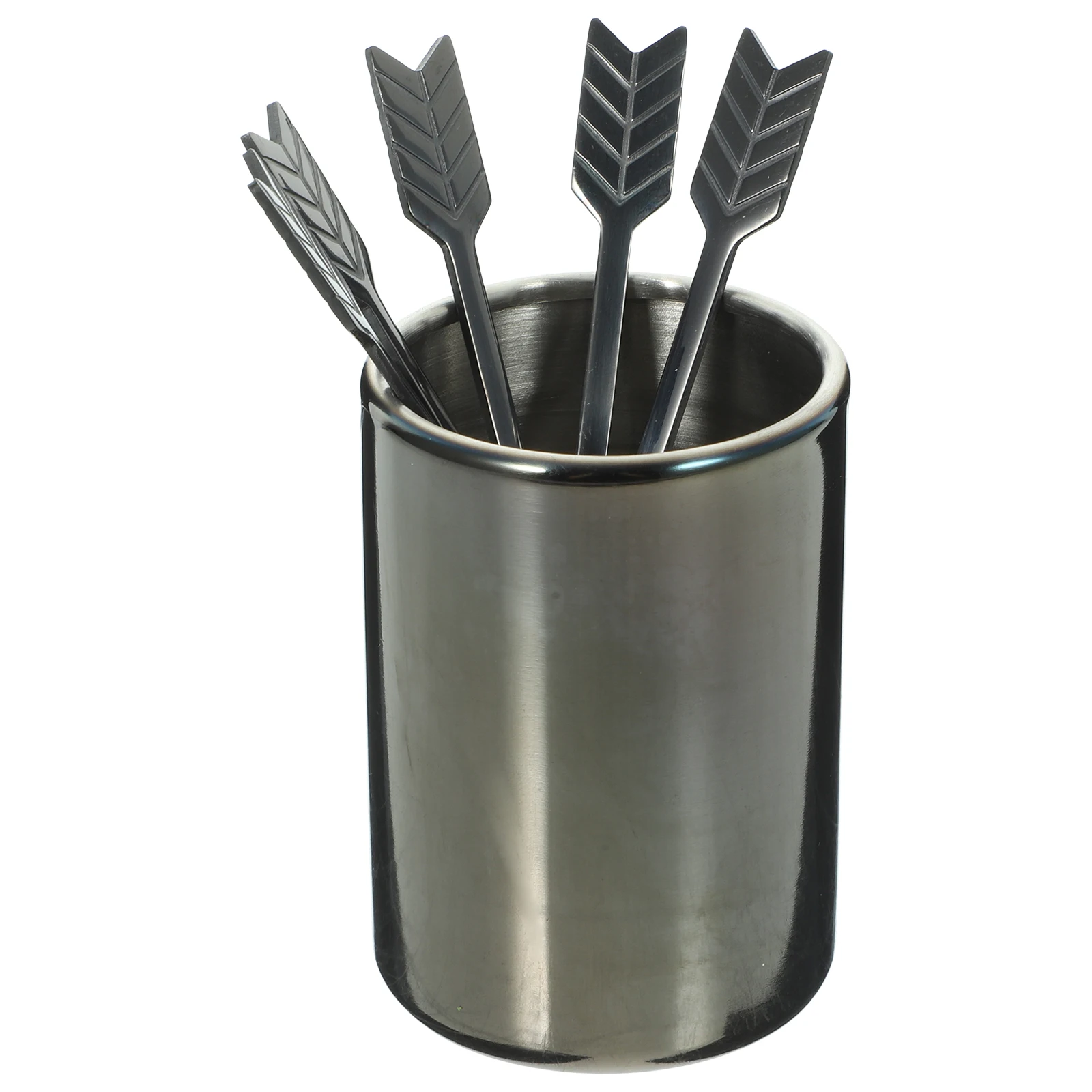 

Fruit Fork Set 5pcs Stainless Steel Stir Sticks Garnish Skewers Reusable Bar Tools Parties Weddings Coffee Stirrers Without