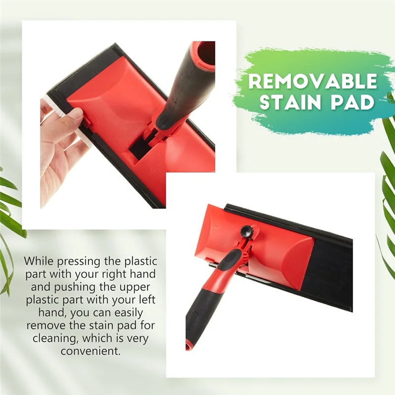 ABHI-2Pcs Stain Pads To Apply Paint With Handle Deck Stain Applicator For Extended Application Of Stain Paint Sealer