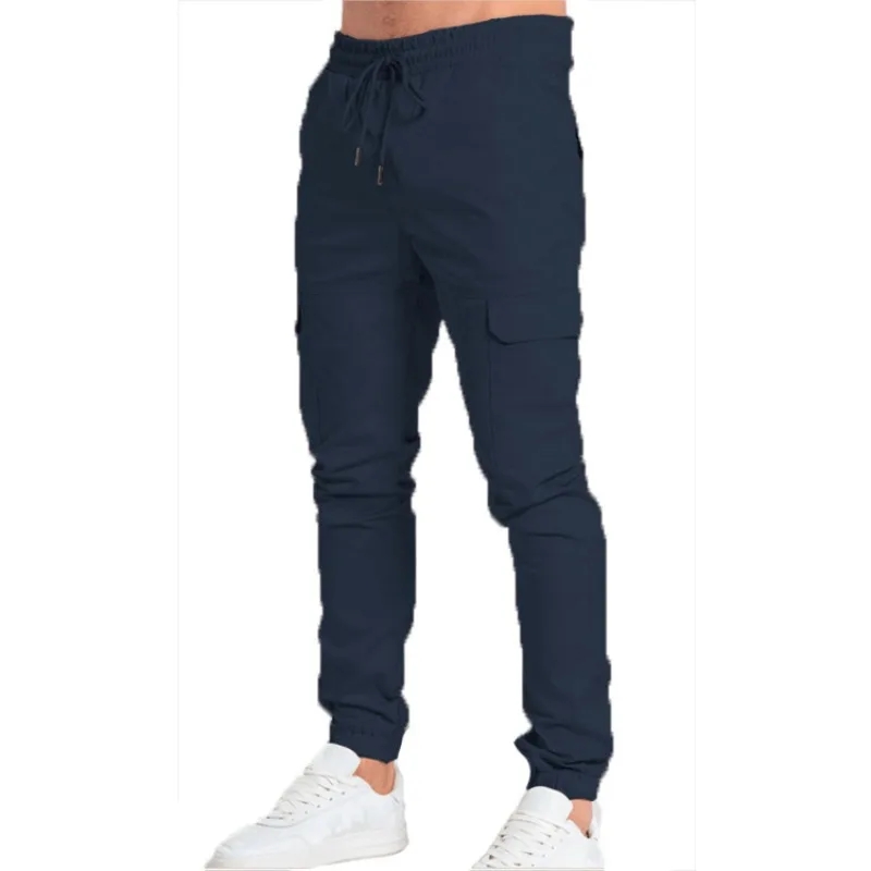 

Men's Pants, European and American Style Casual Pants, Slim Fit Men's Casual Solid Color Pants, Trendy Men