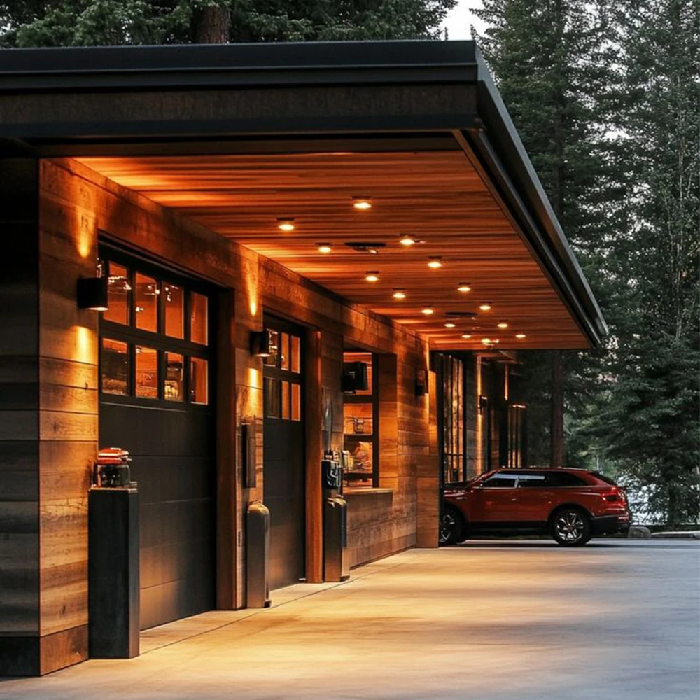 Sixinalu Garage Door Security Building Entrance Folding Entry Front Aluminum Profile Doors Double Glazed Custom Home Decor