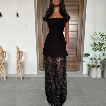 Personalizado simples jérsei plissado a linha sem alças vestidos midi sob medida vestidos de ocasião clássico requintado estilo moderno pastrol uni