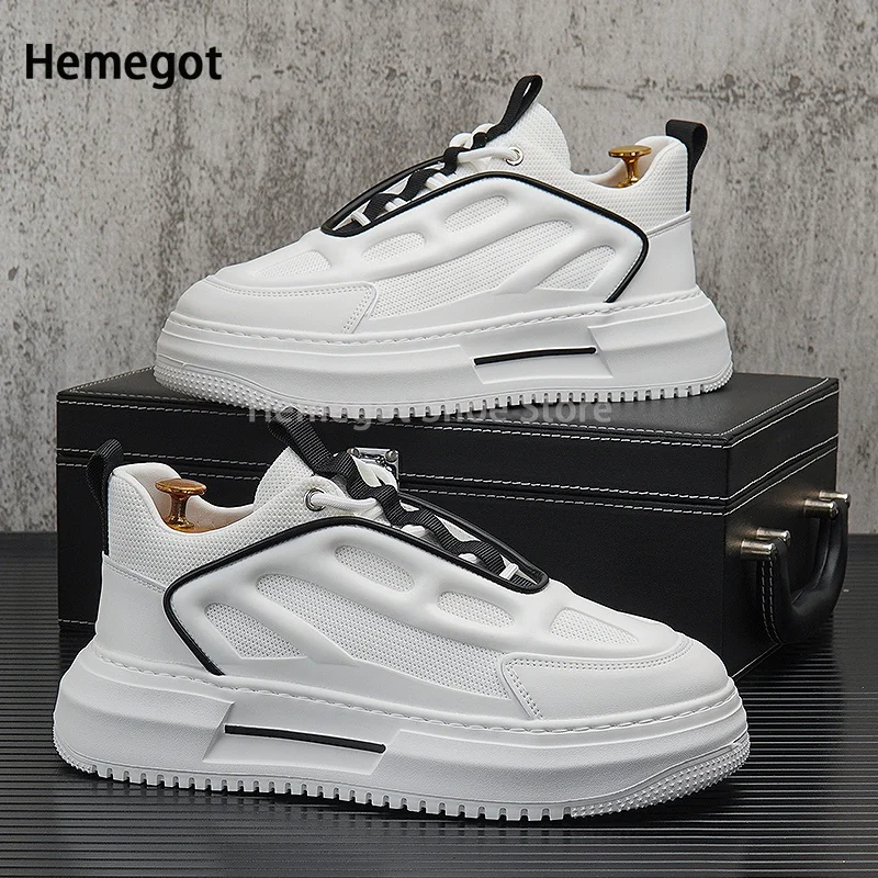 

Breathable Mesh Thick Bottom Increased Sneakers Men's Holiday Outing Casual Shoes Lace Up Summer Shoes Men's New In Style