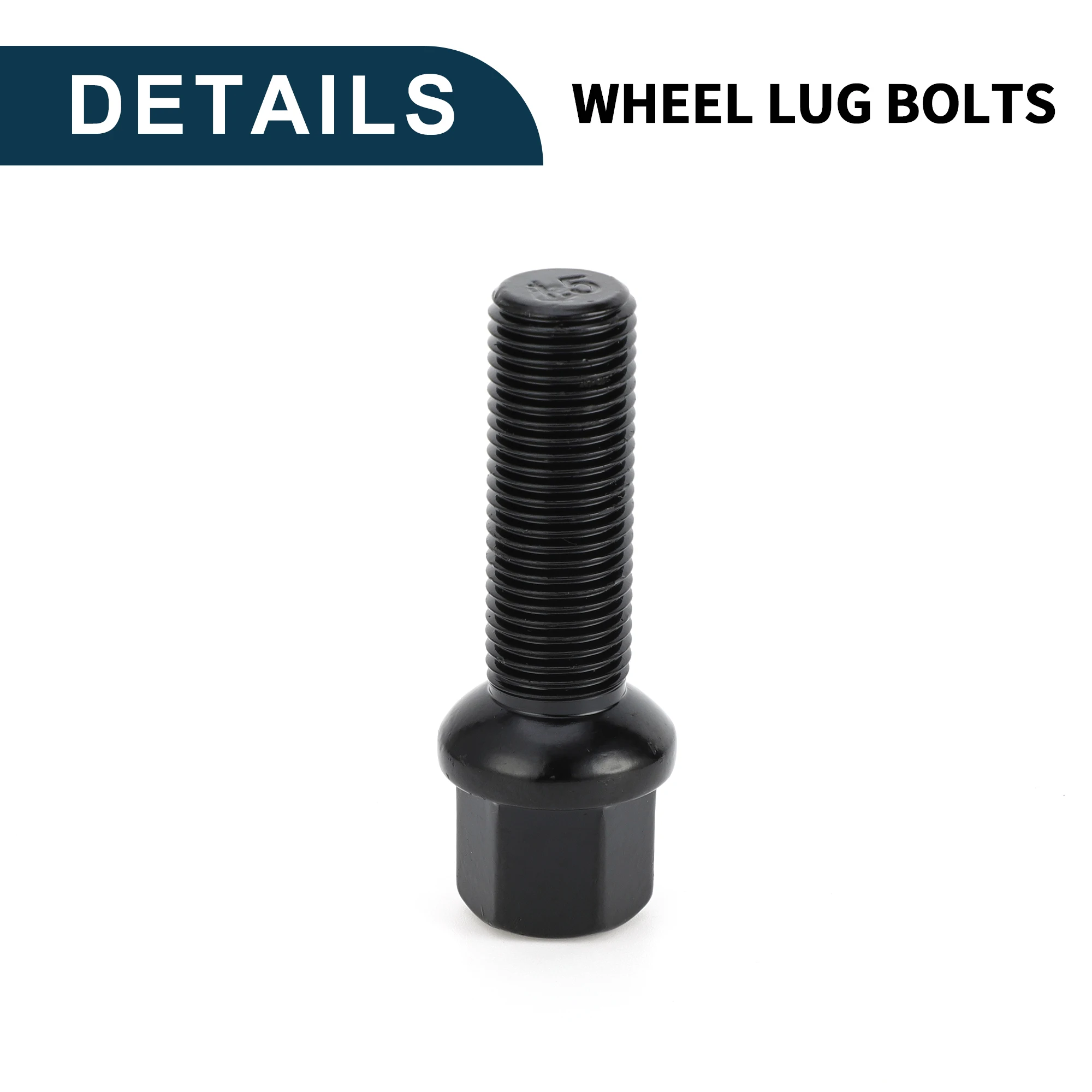 UXCELL 10 Pcs M14x1.5mm Wheel Lug Bolt Alloy Steel Ball Seat Wheel Studs 40mm Shank for Volkswagen for Audi for Porsche