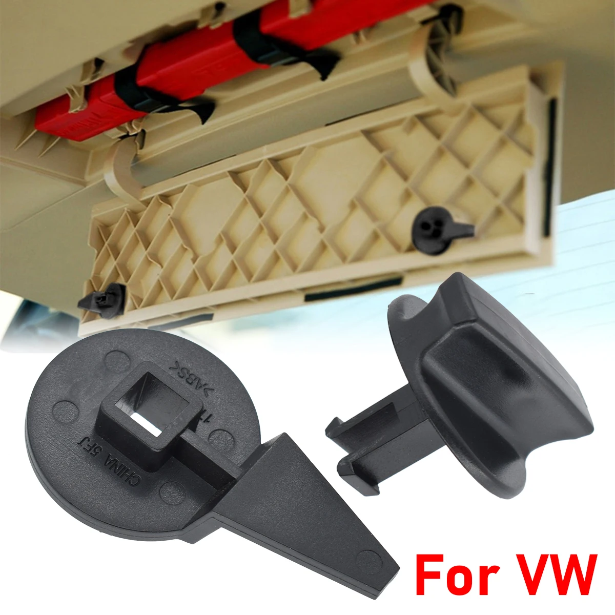 

Car Tailgate Boot Warning Triangle Cover Compartment Bracket Clip Turn Knob Mount Lock For VW Tiguan 5N MK1 For Touran 2003-2015