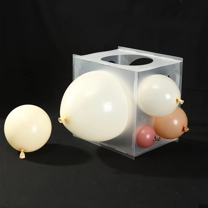 1set 11 fori scatola di plastica per palloncini, strumento di misurazione minimalista per palloncini trasparenti per la decorazione di palloncini