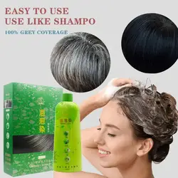 500ml Herbal Hair Dye 3 In 1 Instant Hair Coloring Shampoo Hair Care Supplies For Men Women And Old Man For Gray Hair