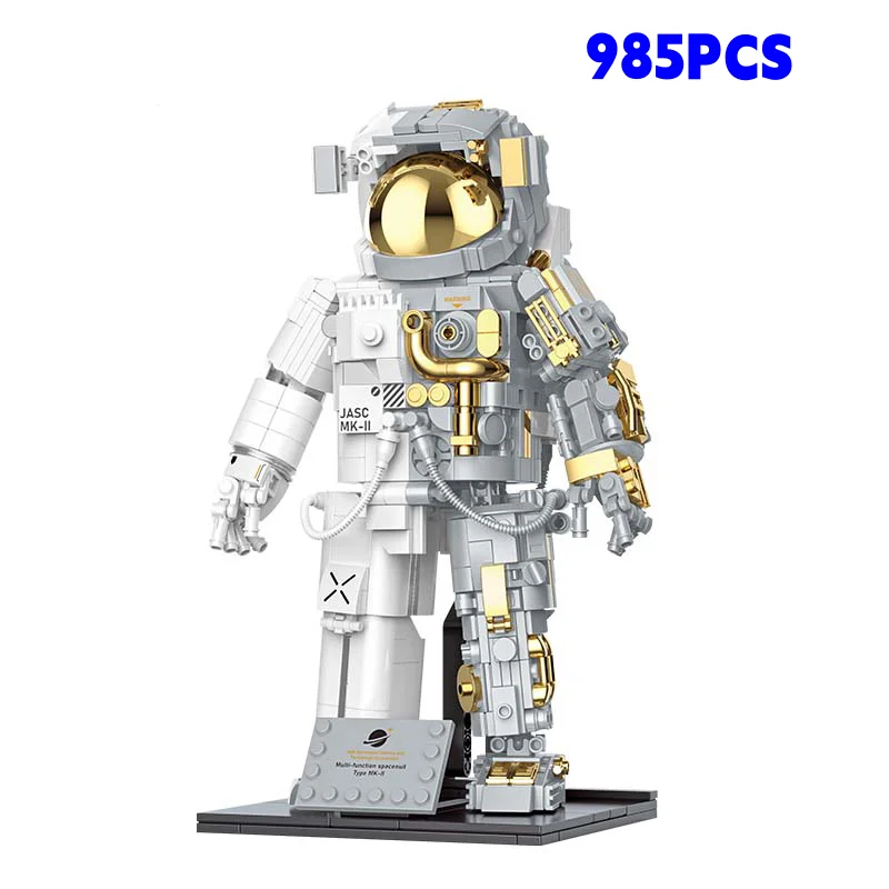 Astronaut Building Blocks MOC Space Building Toys 985 PCS Astronaut Building Kits Gifts For Adults Boys Kids Games