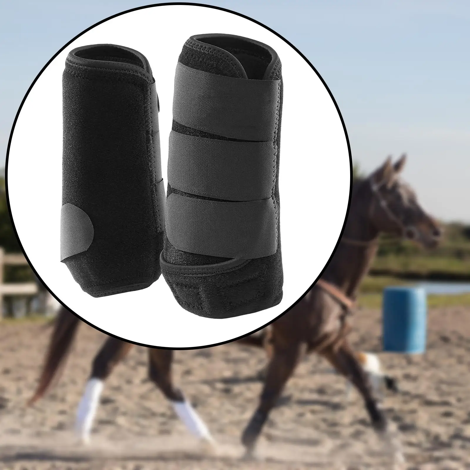 2Pcs Horses Boots Tendon Protector Shockproof Multifunction Leg Protection Front Hind Legs Guard for Riding Equestrian Equipment