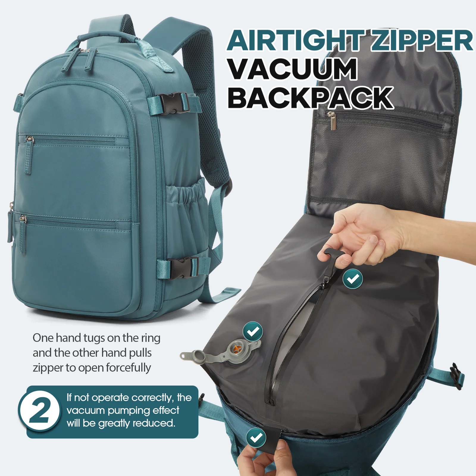 

Мужской рюкзак с воздушно-вакуумной компрессией, дорожный рюкзак 15,6 дюйма, рюкзак для ноутбука, вакуумная сумка для хранения, рюкзак, сумка для ручной клади