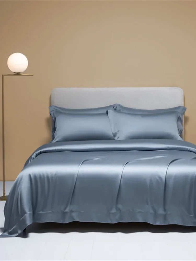 Luxus-Bettbezug aus natürlicher Maulbeerseide, hochwertiger einfarbiger Bettbezug für Einzelbett, Doppelbett, King-Size-Bett, 150 x 200, 240 x 260