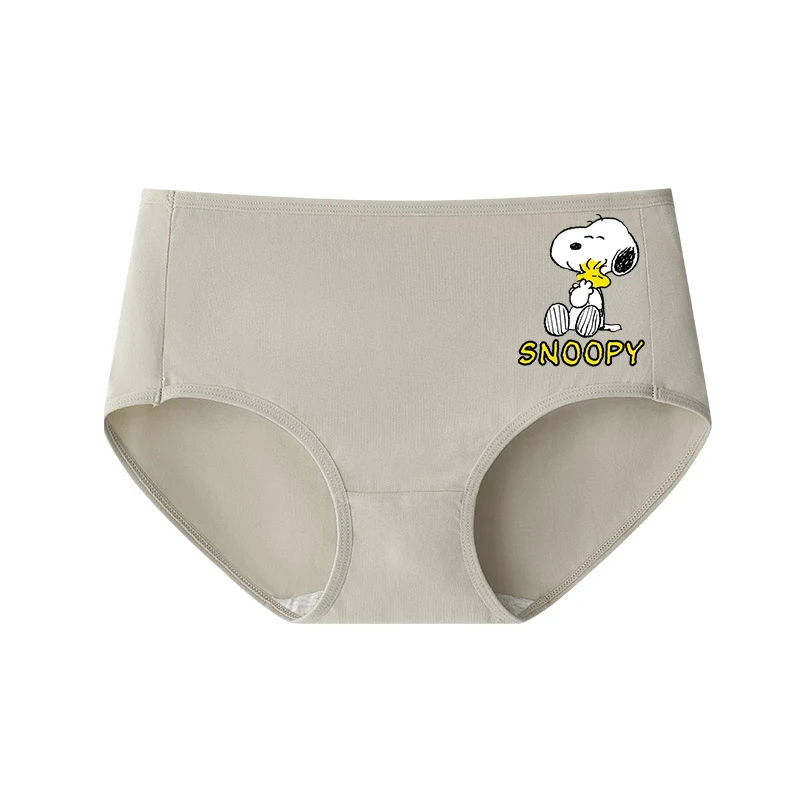 Snoopy Breathable Cotton Underwear Anime Cartoon Kawaii Women Mid-Waist Comfortable Girls Underpants Fashion Plus Size Panties